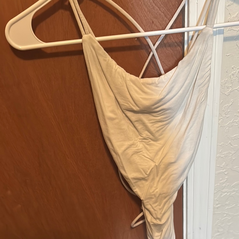 SHEIN whote strappy bodysuit